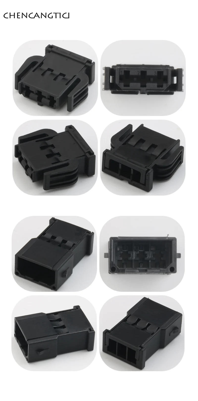 Description Picture 2 of item1 Set 3 Pin Auto Electric Wire Harness Cable Connector Reading Light Plug Socket For VW Passat B5 Bora Polo 893971993 893971633