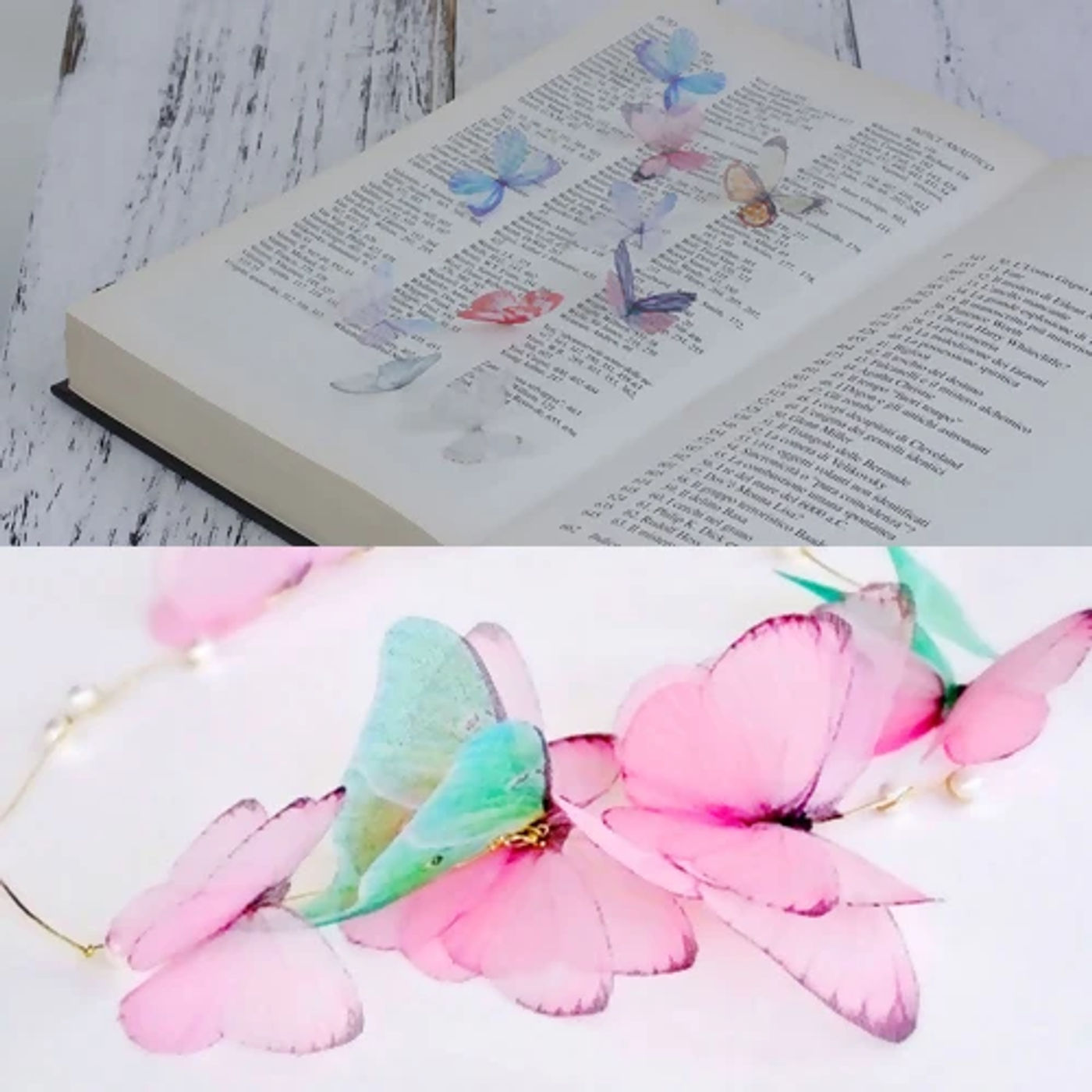 Description Picture 4 of item5 PCs Colorful Butterfly For DIY Apparel Sewing & Fabric Lace Choker Organza Lace Wedding DIY Patchwork Sewing Supplies 5cm Long