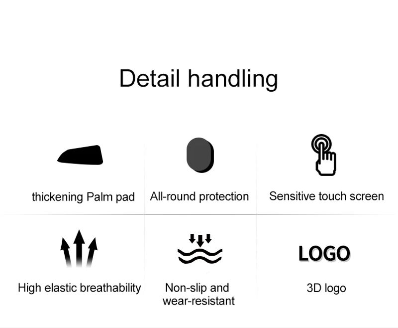 Description Picture 3 of itemINBIKE Men Cycling Gloves MTB Bicycle Gloves Shockproof Men's Touchscreen Gloves Non-Slip Gloves for Man 5mm Thickened Palm Pad