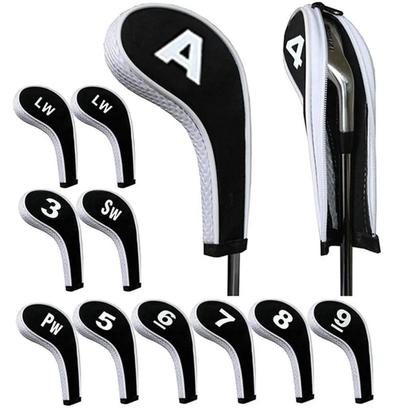 Description Picture 4 of itemHigh Quality 12Pcs Rubber Neoprene Golf Head Cover Golf Club Iron Putter Protect Set Number Printed with Zipper Long Neck