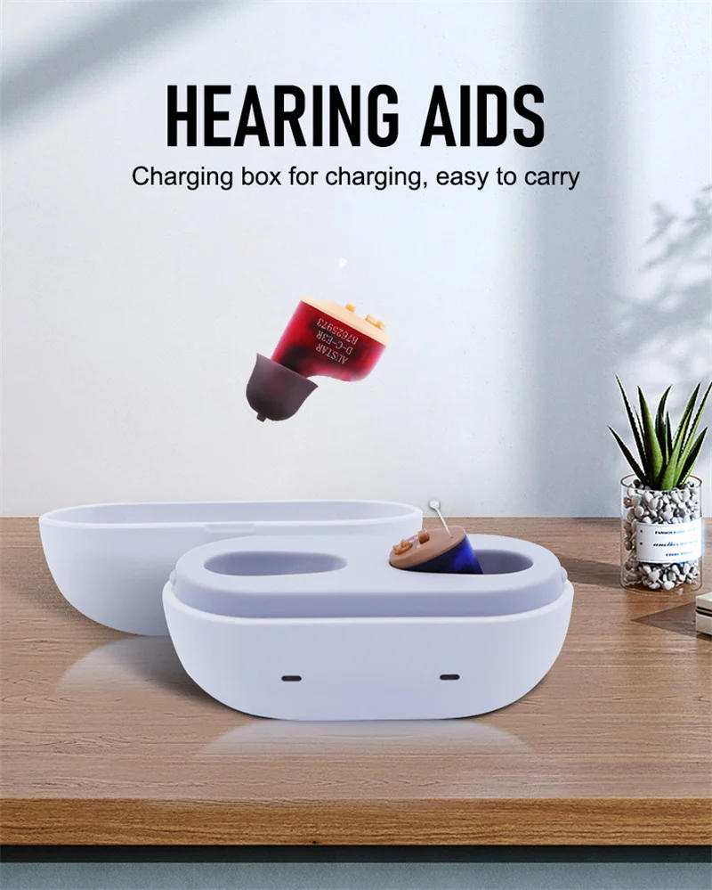 Description Picture 2 of itemRechargeable Hearing Aids Portable High Power Digital Hearing Amplifier Ear Sound Amplifier Aid Audífonos For Deafness Seniors