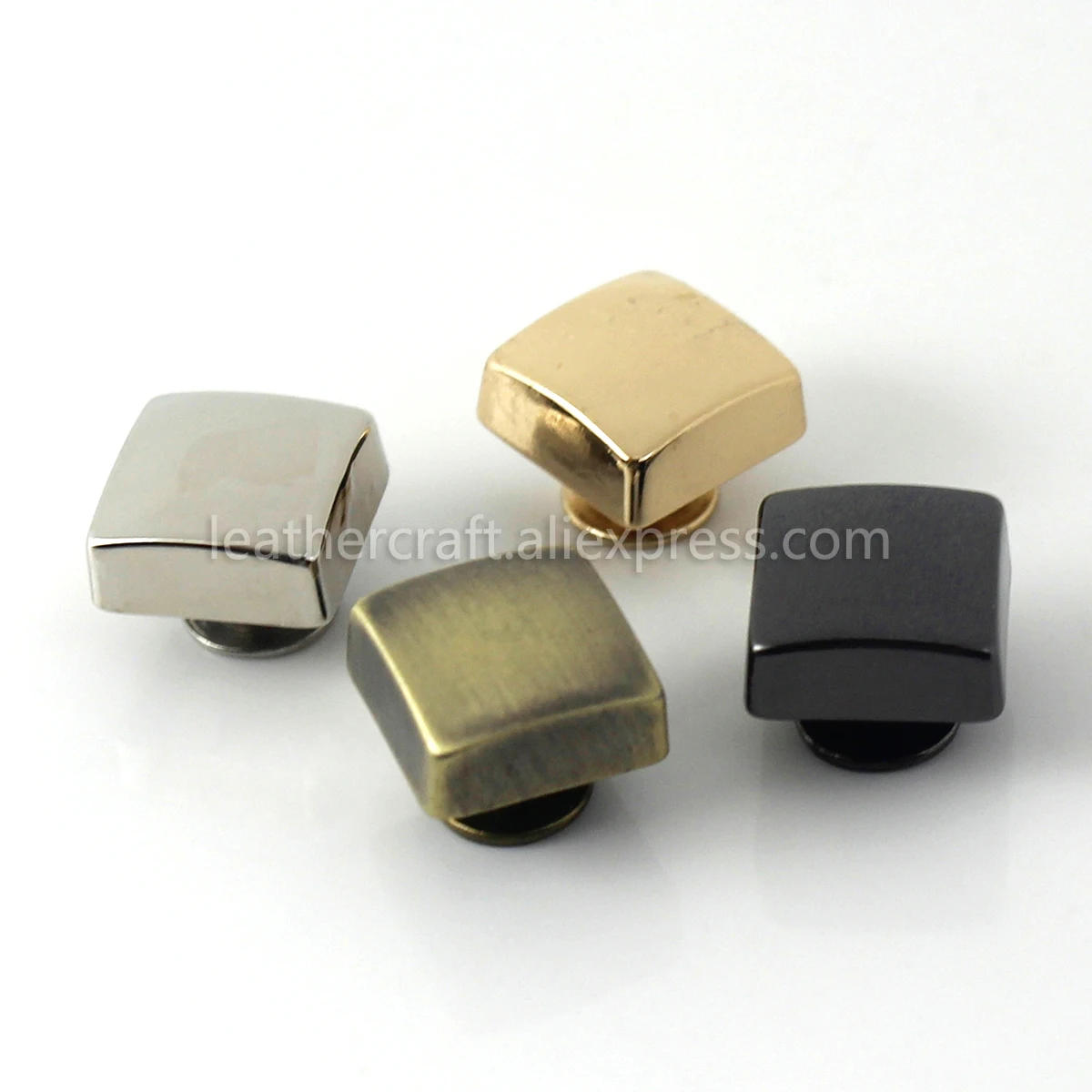 Description Picture 6 of item4pcs Metal Square Shape Screw Back Rivets Studs Nail Stud for Garment Leather Craft Belt Wallet Decoration Parts 12mm