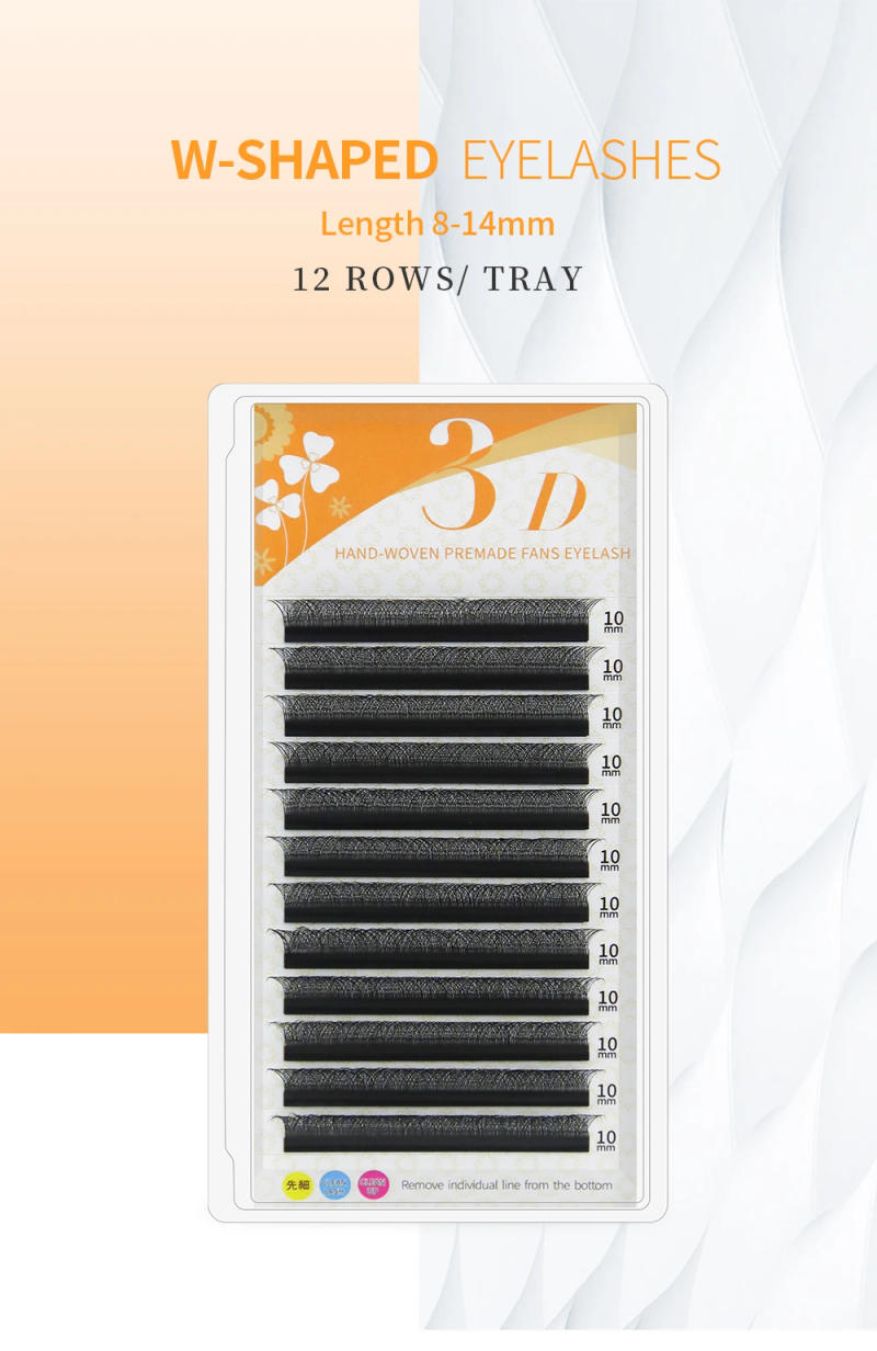 Description Picture 2 of itemGAHAMACA W Shape Eyelash Extensions 3D Premade Volume Fans W Style Lashes Faux Mink Soft Easy Faning Professional Natural Lashes