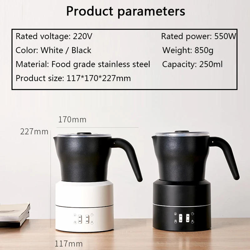 Description Picture 5 of itemJIQI Automatic Electric Milk Frother Milk Steamer Cold/Hot Milk Foam Machine Foamer Espresso Coffee Bubbler Tool Hot Chocolate