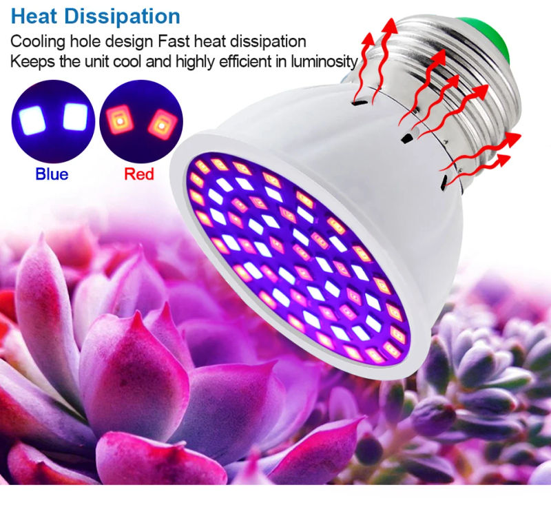 Description Picture 4 of itemLED Grow Light Full Spectrum E27 Phyto Lamps LED Grow Light Bulb Seedling Indoor Plants Lamp Greenhouse Hydroponic Lighting