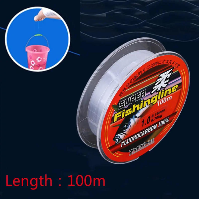 Description Picture 5 of item100m Nylon Fluorocarbon Fishing Line Super Strong Transparent Multifilament Tackle Wire Strong Rope Cord Fishing Tackle 0.4-8LB