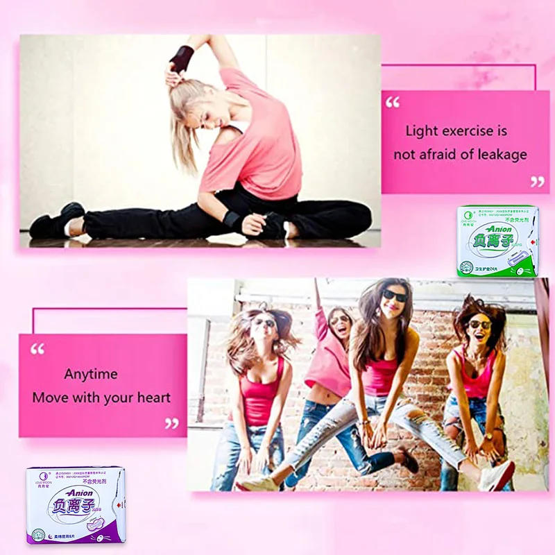 Description Picture 4 of item10Packs Anion Sanitary Pads for Women Feminine Care Daily Pad Hygiene Products Menstrual Period Napkins Vagina Panty Liners