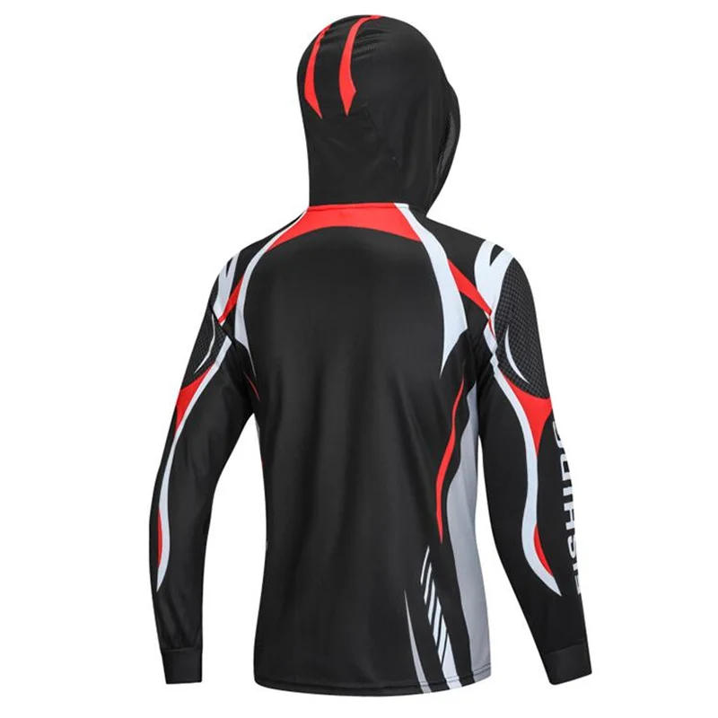 Description Picture 5 of item2021 Hot Selling Hooded Fishing Jerseys Quick Drying Sun Protection Fishing Shirts  Breathable Men Long Sleeve Fishing Clothing