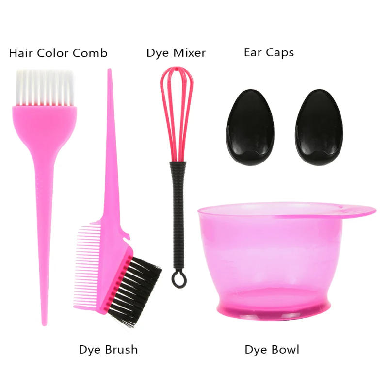 Description Picture 3 of item5PCS Hair Dye Color Brush Bowl Set with Ear Caps Dye Mixer Hair Tint Dying Coloring Applicator Hairdressing Styling Accessorie