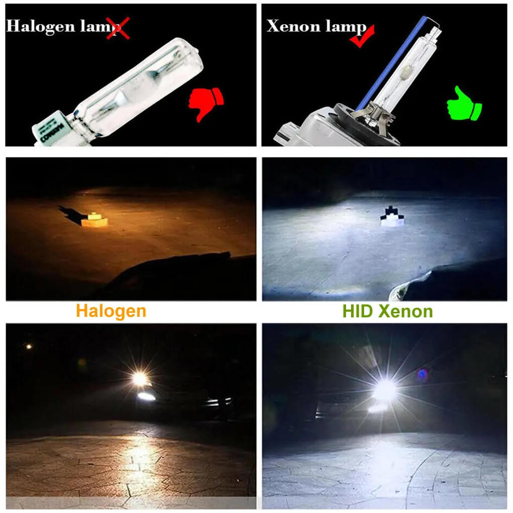 Description Picture 5 of item2Pcs D1C D1S D1R 6000K 8000K 35W HID Xenon Headlight Lamps Kit Cars Lighting White Bulbs Car Fog OEM Replacement Bulb Headlamp