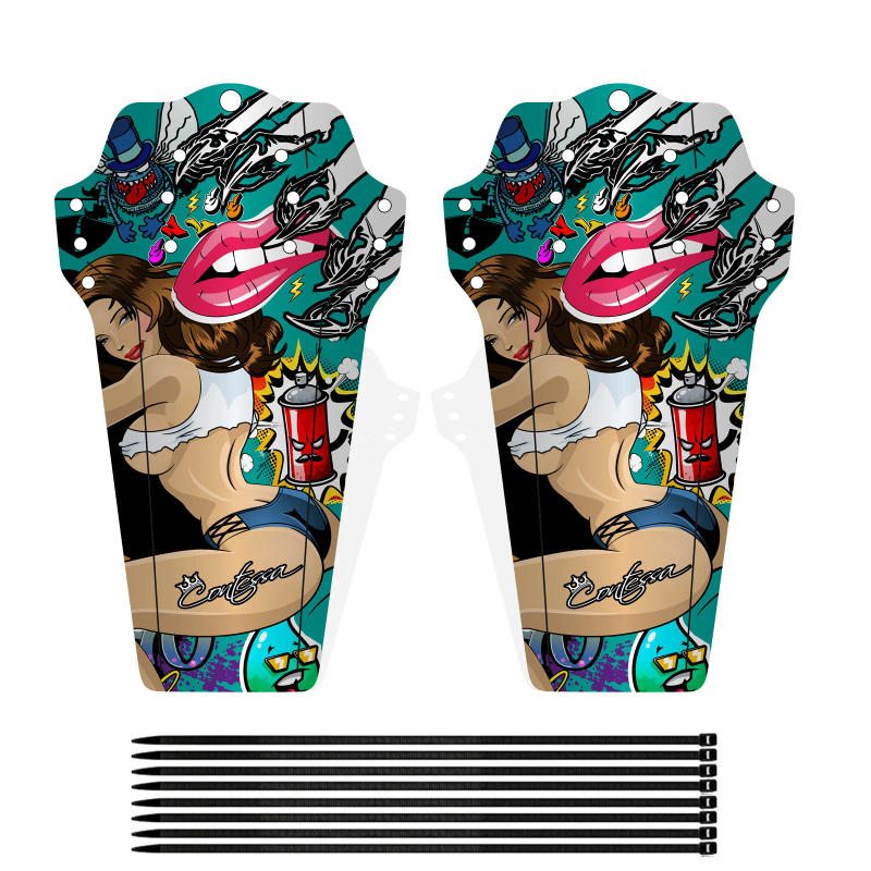 Description Picture 6 of item1 pc MTB Bike Mudguard Bicycle Fender Front Mountain Rear Road Bike Fenders Downhill BXM Mud Retaining Tile Cycling Accessories