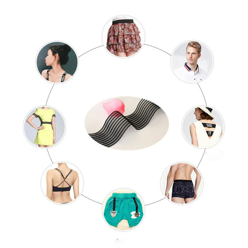 Description Picture 6 of itemWhite Black 5 Meters Mesh Elastic Band 25mm 40mm DIY Clothing Rubber Band Sewing Accessories bandas elasticas elastico