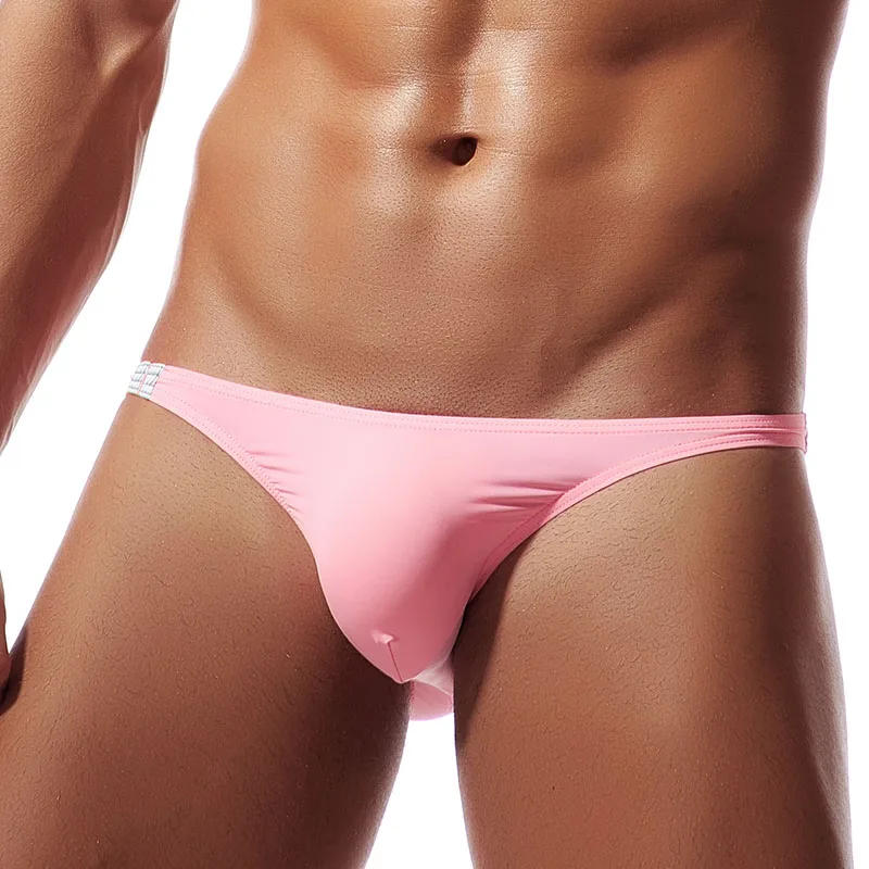 Description Picture 3 of itemSexy Men's Briefs Soft Breathable Ice Silk Underwear Men's Transparent Jockstrap Colorful Underpants Cueca