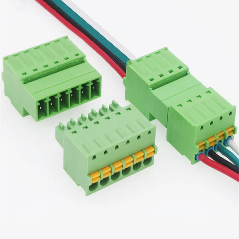Description Picture 5 of item5sets 3.81mm Terminal Block Solder-free Male and Female Docking 15EDGRK 3.81 Screw-free Spring Terminal 2/3/4/5/6/7/8P