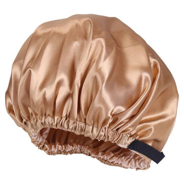 New Satin Hair Cap For Sleeping Invisible Flat Imitation Silk Round Haircare Women Headwear Ceremony Adjusting Button Night Hat