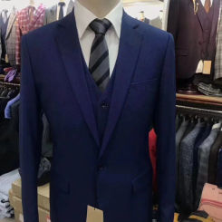2021 Tailor made Blue Wedding Suit for men slim fit 3 piece customized business formal Party suits man Prom Tuxedo Blazer pants