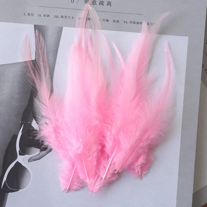 Description Picture 6 of item50pcs 4-6inches 8-15CM White Pink Natural Pheasant Feathers Rooster Plumas Feather Diy Jewelry Making Wedding Party Decoration
