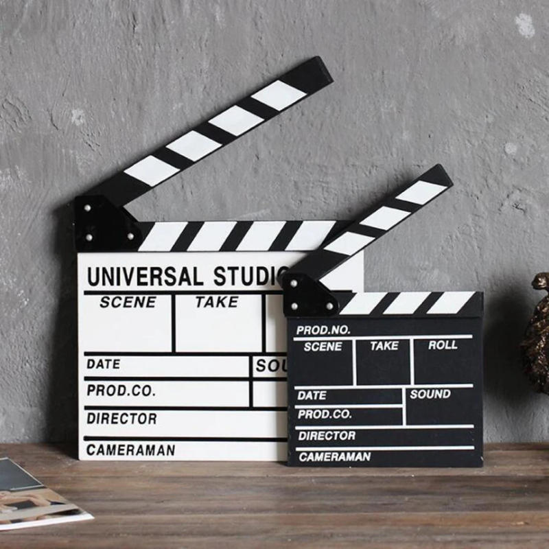 Description Picture 2 of itemDirector Film Clapboard Action Scene Clapper Board Wooden Movie Film Clap Slate  S  White