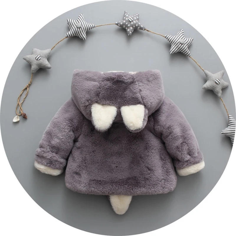 Description Picture 5 of itemCute Cat Ears Plush Baby Jacket Christmas Princess Girls Coat Autumn Winter Warm Hooded Children Outerwear Toddler Girl Clothes