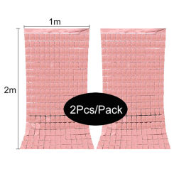 Birthday Party Decorations Birthday Girl 2pcs/pack Party Backdrop Bachelorette Party Lattice Mirror 2M Tinsel Curtain