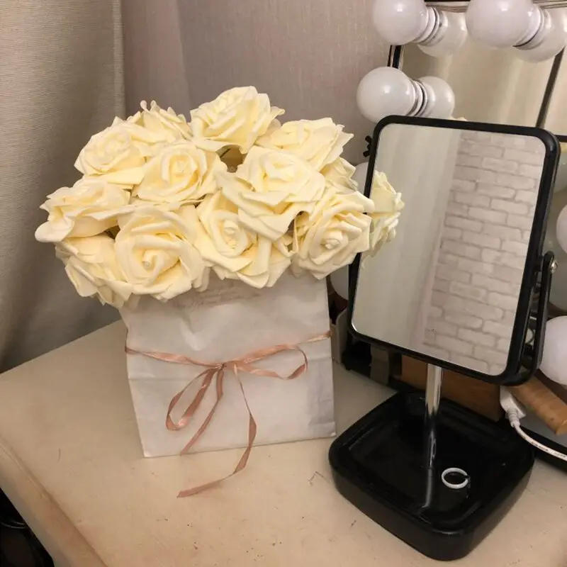 Description Picture 4 of item10/20/30Pcs 8cm Artificial PE Foam Rose Flowers Bridal Bouquets For Wedding Table Home Party Decorations DIY Scrapbook Supplies