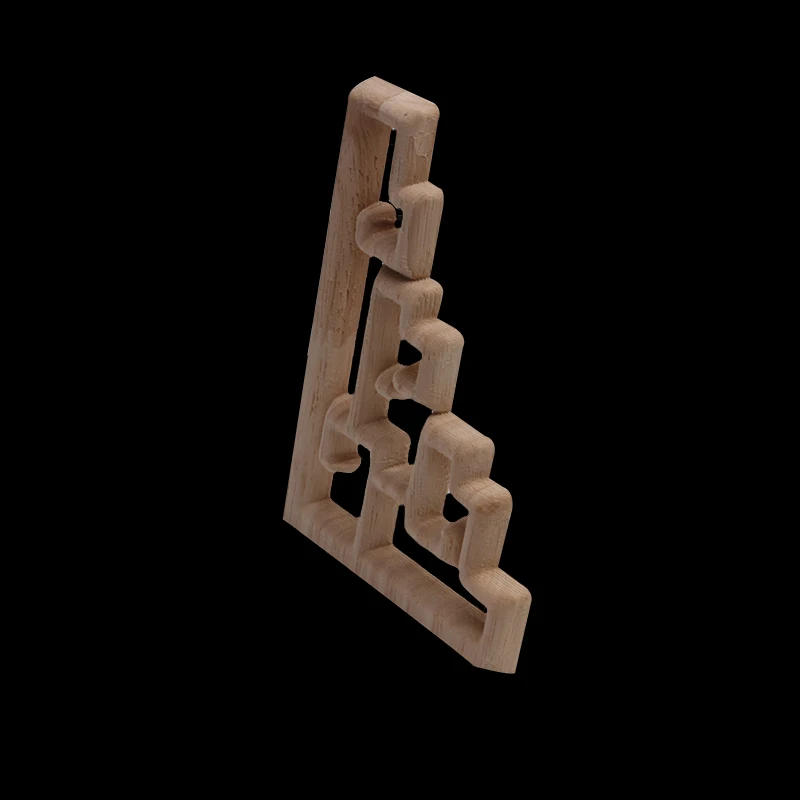 Description Picture 4 of itemWood Decal  Wood Figurines Wood Applique Onlay Modern Retro Long Leaves Crown Rubber Wood Furniture Corner Walls Doors European