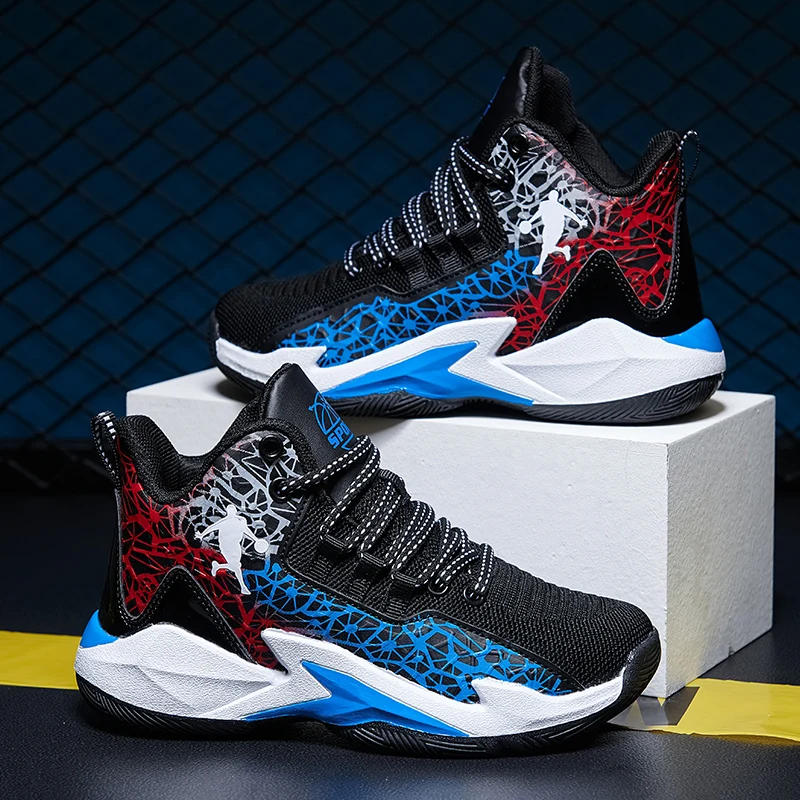 Description Picture 6 of itemBoys Brand Yellow Basketball Shoes Kids Sneakers Thick Sole Non-slip Children Sports Shoes Child Boy Basket Trainer Shoes Girls