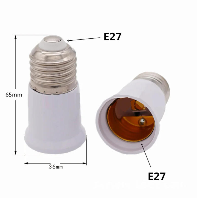 Description Picture 2 of itemHot new Led Lamp Bulb Base Conversion Holder Converter Socket Adapter E27 to E27 Fireproof Material For Home Light&Lighitng