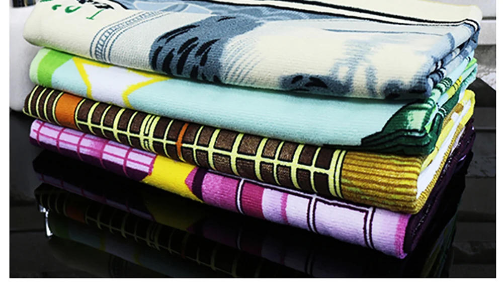 Description Picture 5 of itemCustom Bath Towel 3d Printed Microfiber Beach Towel Soft Water Absorbing Breathable Summer Swimming Personalized Beach Towel