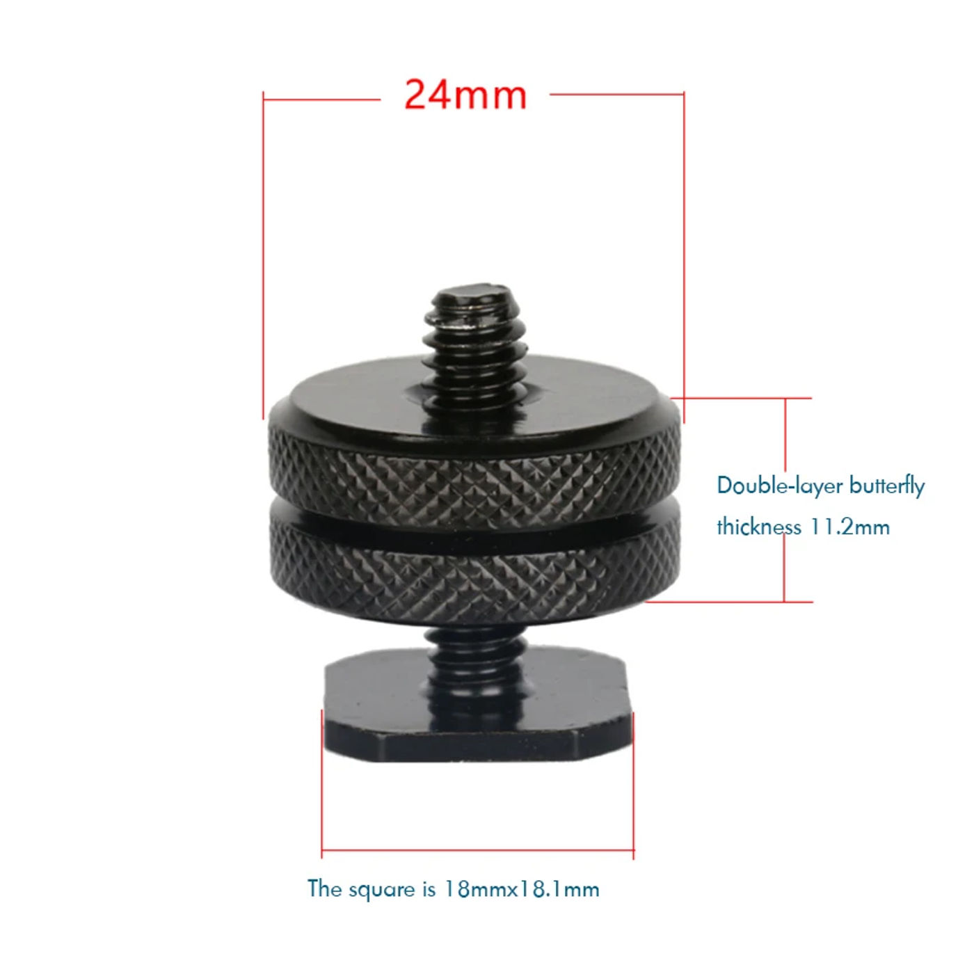 Description Picture 3 of itemCamera Hot Shoe Mount Adapter 1/4 Screw Hot Shoe Adapter Flash Shoe Mount with Locking Disk for DSLR Camera Flash Light Umbrella