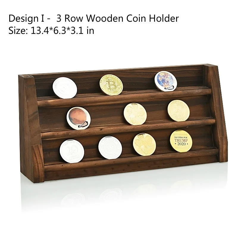 Description Picture 5 of item13 Styles Challenge Coin Holder Medal Storage Shelf Military Coin Display Stand Case Collector Box Desk Decor Gifts for Men