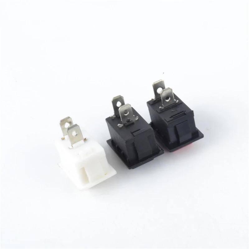 Description Picture 3 of item10Pcs Push Button Switch 10x15mm SPST 2Pin 3A 250V KCD11 Snap-in on/Off Rocker Switch 10MM*15MM Black Red and White