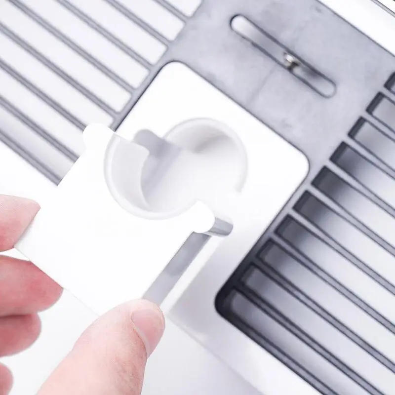 Description Picture 3 of itemHair Dryer Holde Non-punching Shower Tray Rack Bathroom Elevator Rod Sprayer Base Faucet Accessories Sprinkler Storage Rack Tray