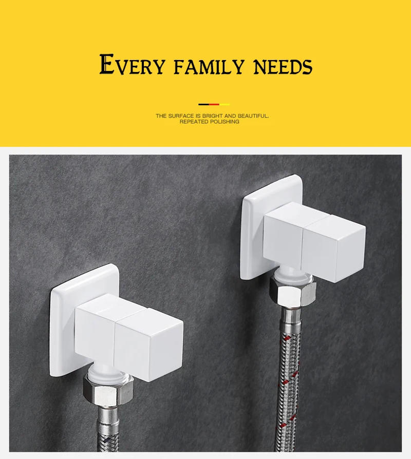 Description Picture 4 of itemWhite all copper cold and hot thickened triangular valve water stop valve face basin vegetable basin ceramic basin toilet valve