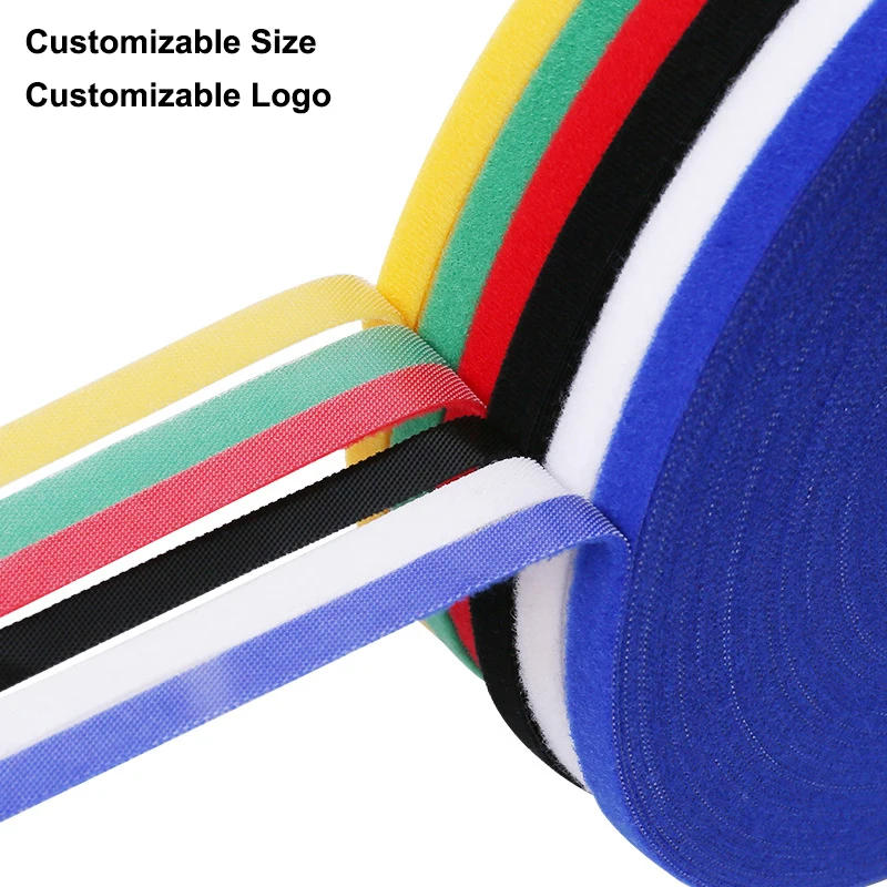 Description Picture 6 of item5Meters/Roll 15/20mm Reusable Hook Strap Cable Tie Nylon Color Self-adhesive Fastener Tape Cable Tie Magic Tape DIY Accessories