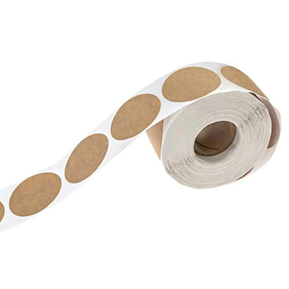 Description Picture 4 of item2.5cm Round Brown Label Stickers Reusable Waterproof Stickers for Containers Jars Mason Spice Glass Organizers Adhesive Stickers