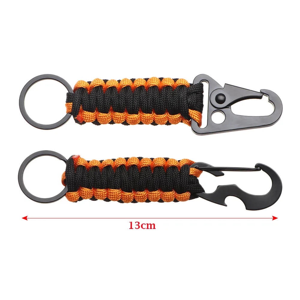 Description Picture 2 of itemOutdoor Keychain Ring Camping Carabiner Military Paracord Cord Rope Camping Survival Kit Emergency Knot Bottle Opener Tools