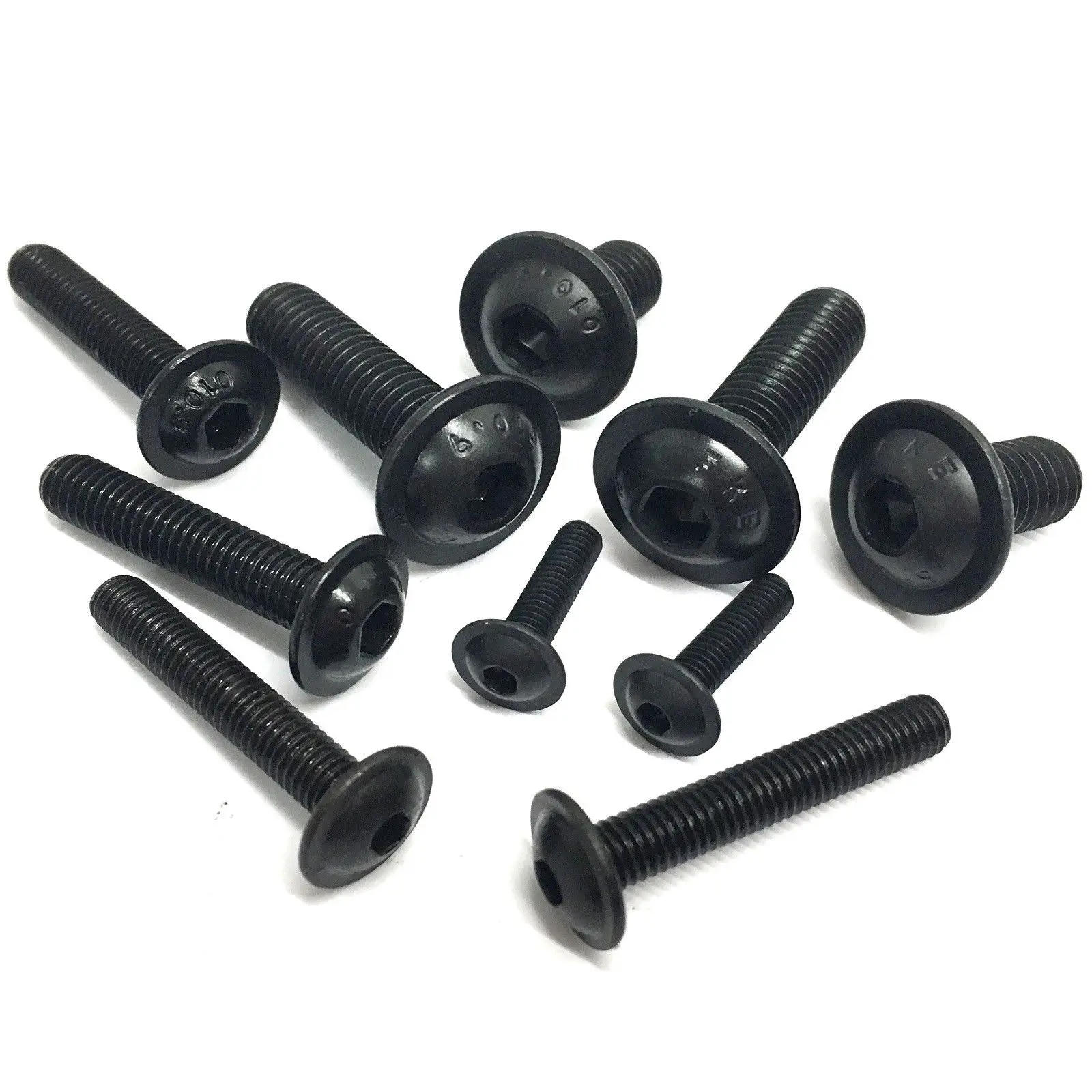 Description Picture 2 of item20pcs M4 M5 M6 Socket Flange Button Head Screws High Tensile Black Allen Bolts GB7380.8-20mm 16mm 12mm 10mm 10.9