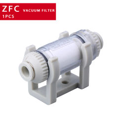 ZFC Pipeline Pneumatic Vacuum Filter In Line AZFC100 AZFC200 ZFC100-06B ZFC200-08B Removable Fiber Element For Air Suction Cup