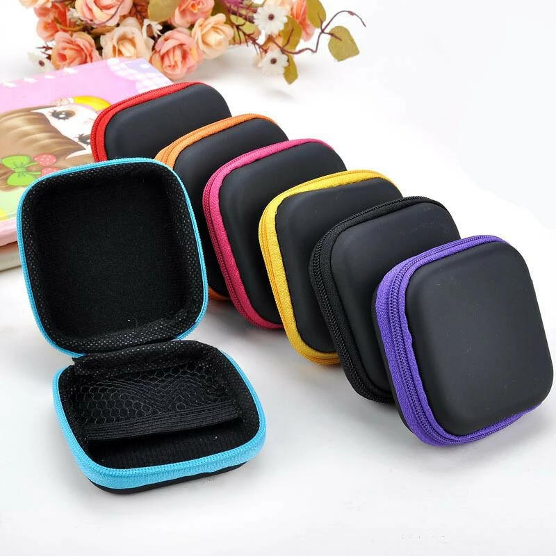 Description Picture 4 of itemHeadphone Case Colorful Travel Women Men Zipper Mini Coin Key Headphone Charger Holder Bag Storage  Box Organizer