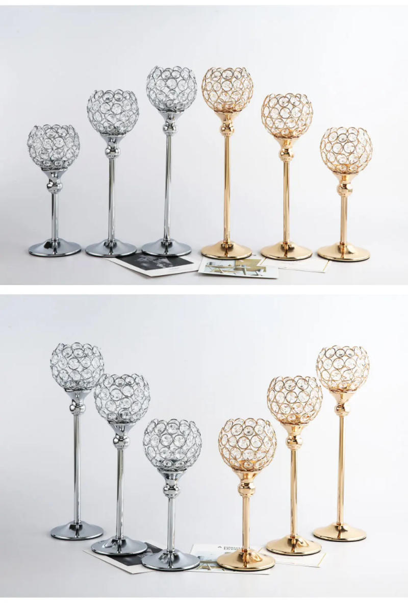 Description Picture 5 of itemCrystal Romantic Candlelight Dinner Home Decor Candle Holders Wedding Decoration Accessories Candlesticks For Candelabro