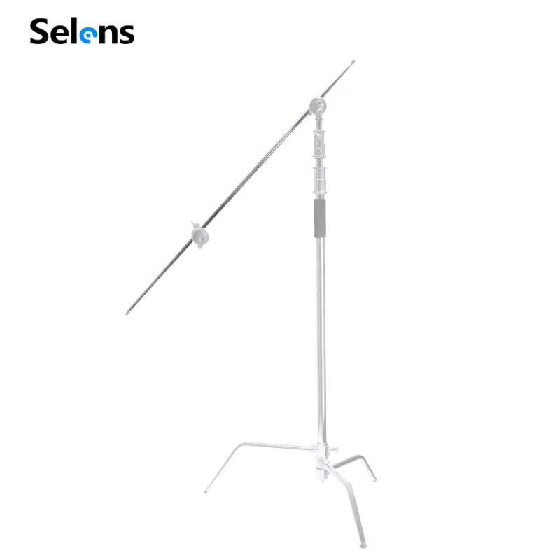 Description Picture 6 of itemSelens C-Stand Extension Rod 126cm Stainless Steel Stand Grip Arm Crossbar For Century Foldable Light Stand Tripod Magic Leg