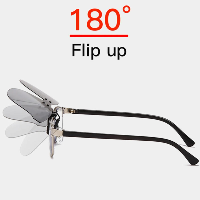 Description Picture 5 of itemIntegrated Oversized Square Flip up Clip on Sunglasses Men Fishing Mirror Big Polarized Clips Women Driving Eyewear Accessory