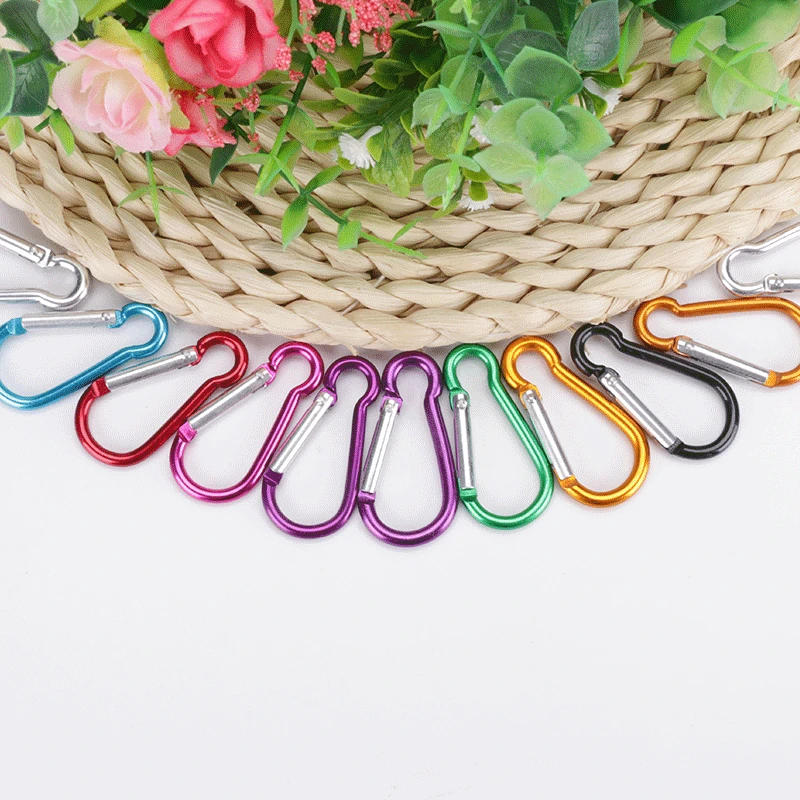 Description Picture 4 of item20PCS Aluminum Alloy Carabiner Key Chain Clip Keyring Snap Hook Water Bottle Buckle Outdoor Camping Travel Climbing Accessories