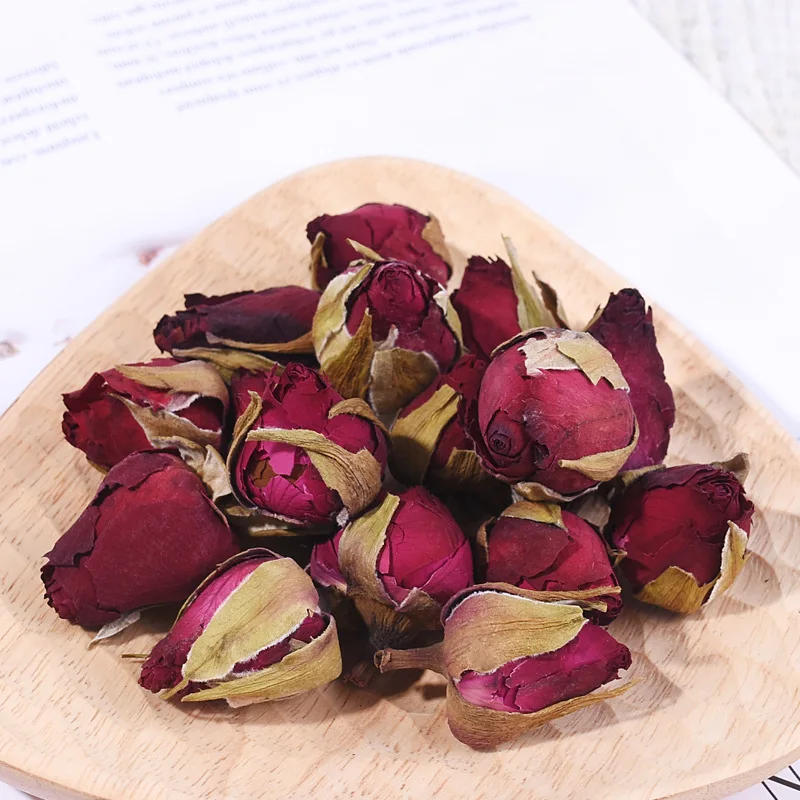 Description Picture 3 of item1box 80g Natural Dried Rose Flowers Rose Buds Wedding Party Table Centerpieces Decoration Car Room Air Refreshing DIY Garlands
