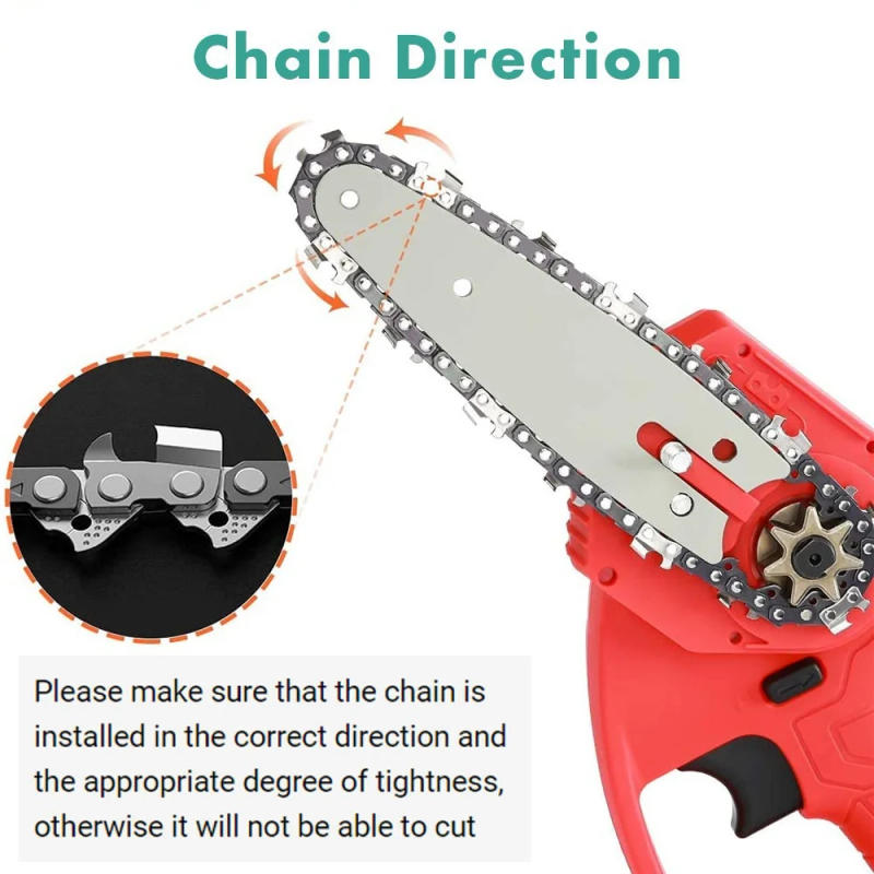 Description Picture 5 of itemReplacement Chain for 4 Inch or 6 Inch Mini Electric Chainsaw and Replacement Guide Board Mini Electric Saw Parts Accessories