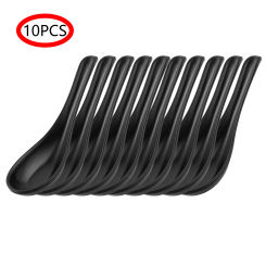 5/10 Long Handle Soup Spoons Chinese Asian Rice Spoon Set Nonstick Melamine Ramen Noodle Spoons Serving Pho Scoops Kit Tableware