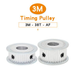 Timing Pulley 3M-38T Bore 6/8/10/12/14/15/16/17/19/20mm Alloy Wheels Teeth Pitch 3.0mm AF Shape For Width 10/15mm 3M Timing Belt