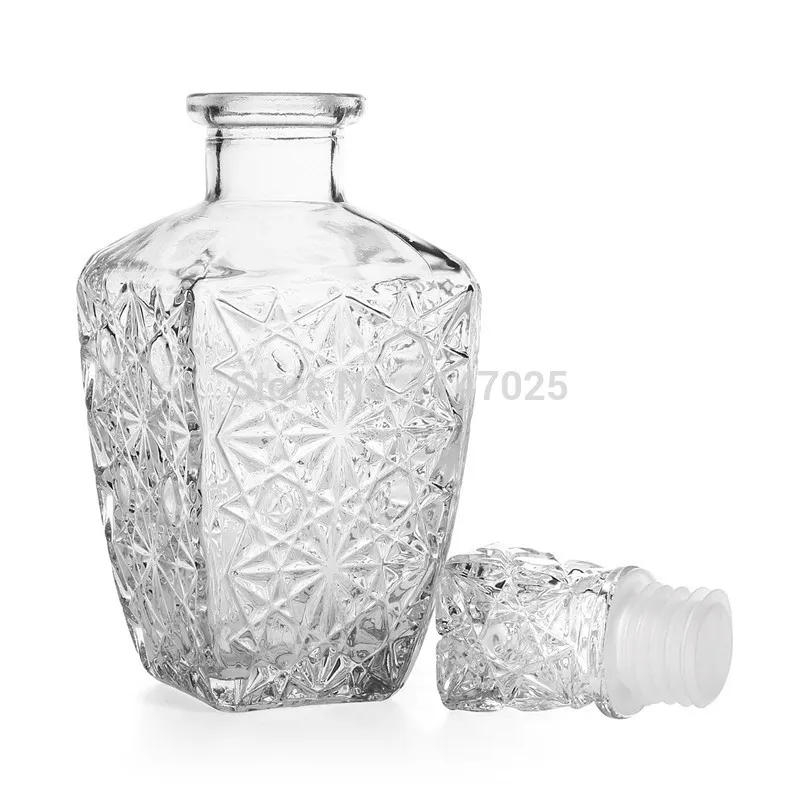 Description Picture 3 of item1PC Glass Whiskey Lot Liquor Clear Wine Drinks Decanter Crystal Vintage Bottle Carafe Gift 250ML 500ML 850ML  JR 1081