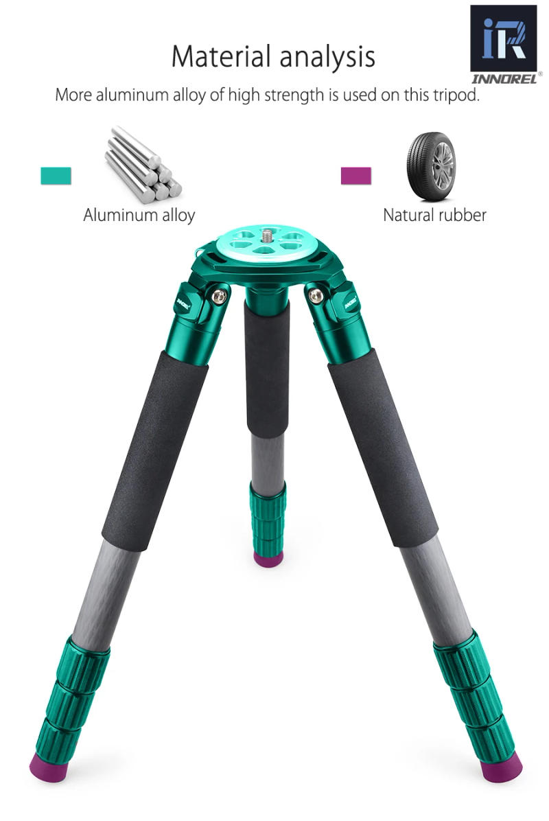 Description Picture 5 of itemINNOREL RT90C(LT404C) Professional Heavy Duty Camera Tripod Ultra Stable Top Level Birdwatching Camera Stand 40mm Leg Tube